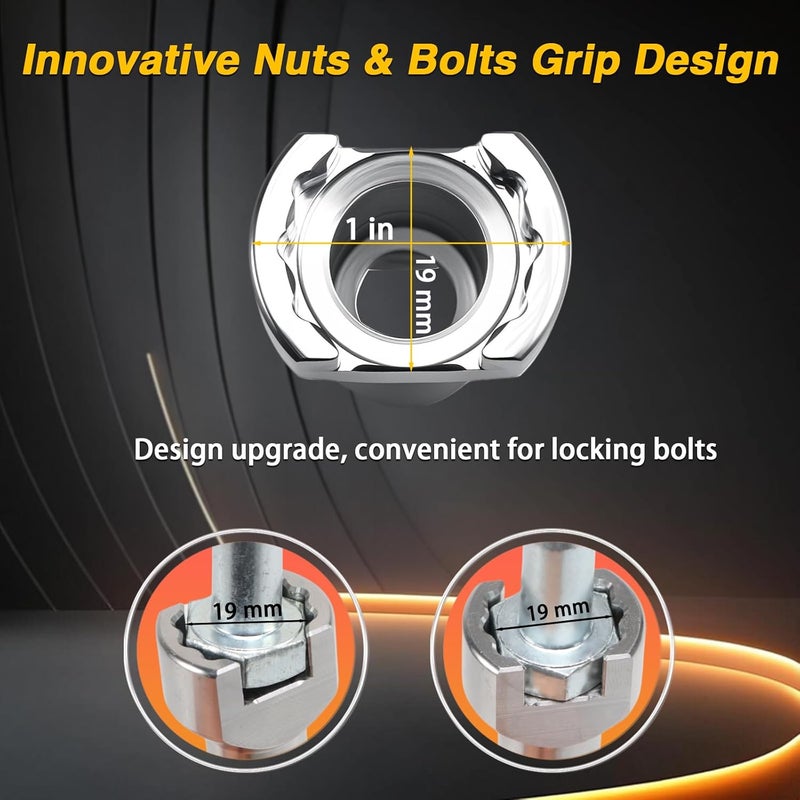 KPALAG Stainless Steel 3/4" Strut Channel Adapter, Nuts & Bolts Drill Bit Socket Wrench Tool for 19mm Bolt Head Compatible with 1-5/8" 2-7/16" Channels and Struts - Image 2